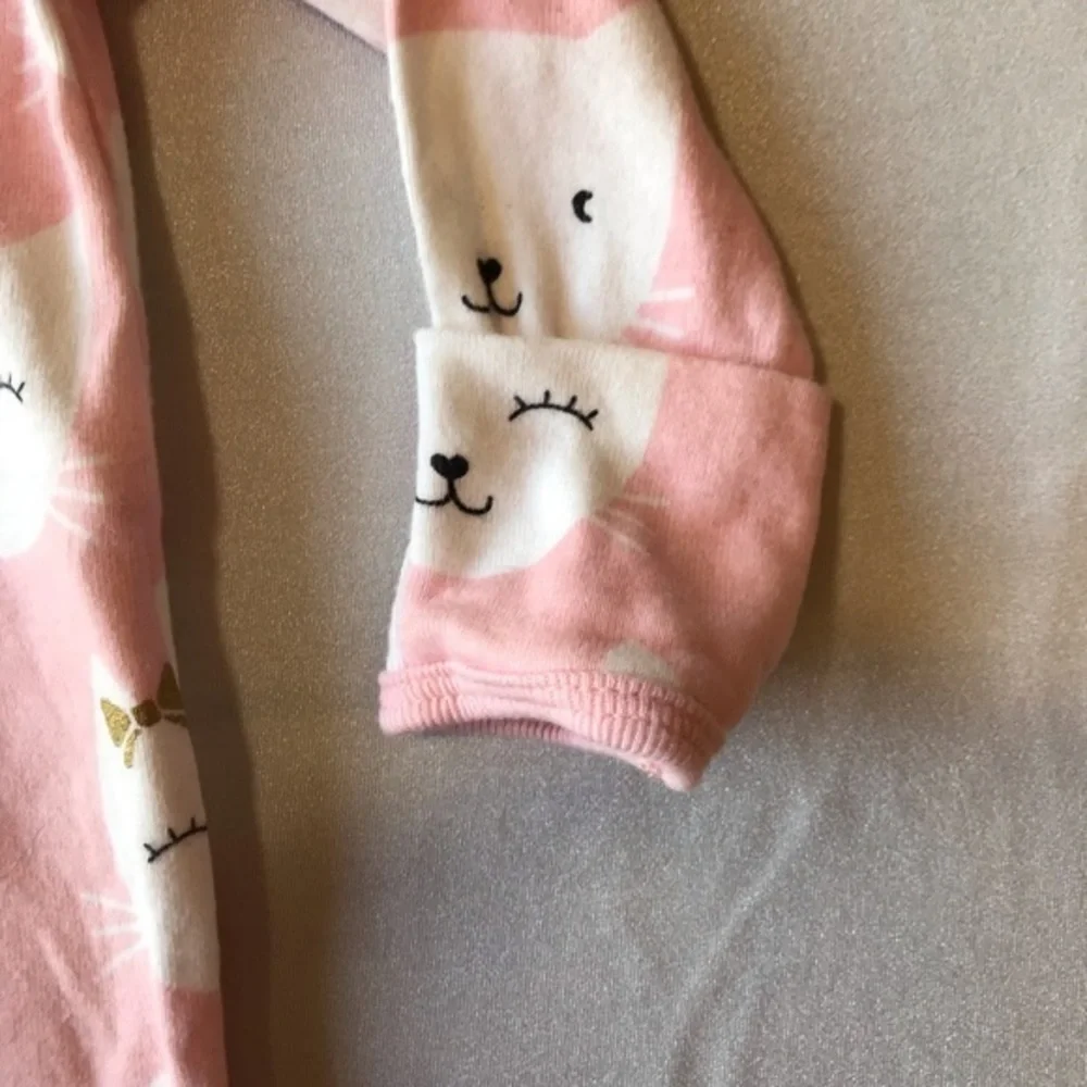 Carter's Long Sleeve Zipper Front Girls Sleeper-Size NB